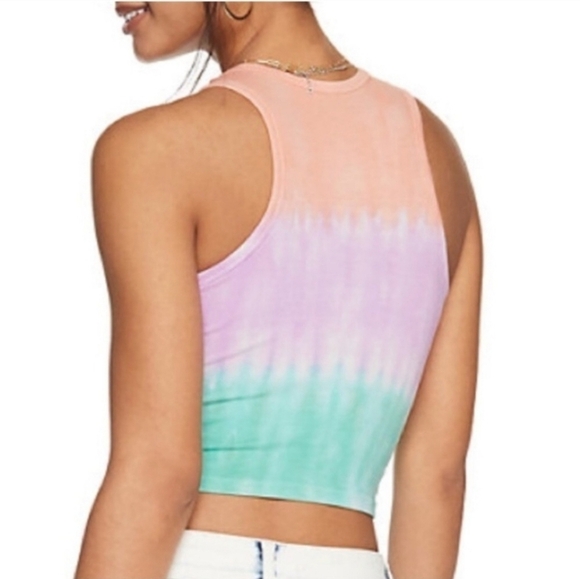 NWT SO Cropped Tie-Dye Tank Top Women’s Juniors Size XL Ribbed Racerback - Picture 2 of 16